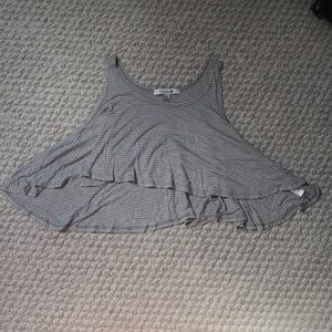 White and grey loose tank top